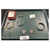 Sterling Silver Bracelet, Broches & Earrings.