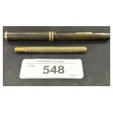 14k Gold Tip Calligraphy Pen, Early Adv. Pencil.
