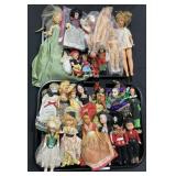 2 Trays Vintage International Dolls.