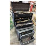 Toolboxes w/ Tools, Buck Knife.