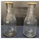 2 Quart Mt.Atena Milk Bottles.