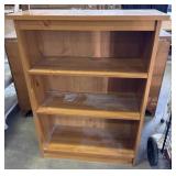 Vtg Pine Veneer Bookshelf.