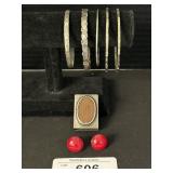 Sterling Silver Bangle Bracelets, Match Book Case.