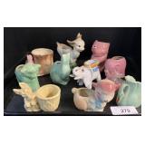 Tray Vintage Animal Planters.