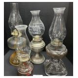 4 Various Kerosene Oil Lamps.