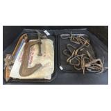 19 Caltrops, C-Clamp, Wood Boat Shaped Weaving