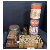 Pipe Rack & Soren Tobacco Jar, Vintage Mahjong