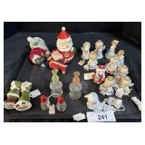 Ceramic Angels, Santa Decor.