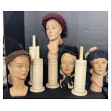 Ceramic Bisque Mannequin Heads.