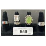 Sterling Silver Rings, 18K H.G.E Ring.