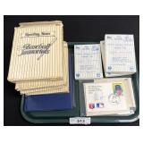 MLB Trading Cards, Mini Wooden Bases.