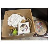 Box Of House Decor, Queen Elizabeth II Plate,