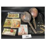 Advertising Cards, Maracas, Cufflinks.