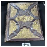 Antique Leather Bound Holy Bible.