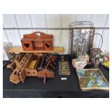 Wooden Wall Hanging Shelves, Hand Painted