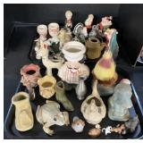 Vintage Christmas Figurines & Egg Cups.