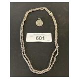Sterling Silver Necklace & Pendant.