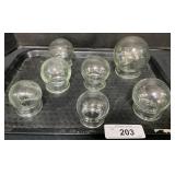 7 Glass Fire Cupping Chinese Massage.