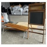 3 Wall Shelves & Childï¿½s Chalkboard.