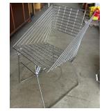 Unusual Mid Century Modern Metal Chair.