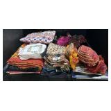 Various India Souvenirs, Hats, Clothes, Fabric.;