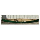16 Ft White Old Town Maine Canoe.
