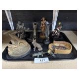 Cast Iron Ashtray, Cast Iron Figures & Knick