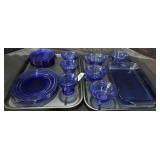 Hazel Atlas Moderntone Cobalt Blue Depression