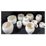 10 Pieces Handmade Ceramic Pottery.