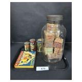 Vintage Advertising Tins, Wooden ABC Blocks.