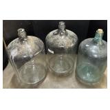 3 Lrge. Glass Water Carboys.