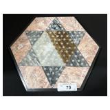 Vintage Stone Chinese Checkers Game Board.