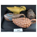 Four Yixing Pottery Teapots.