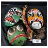 Chinese Opera Masks, Wooden Godogan Frog Mask.
