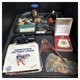 Various 45 RPM Records, Vintage Adv & Ephemera.