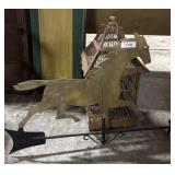 Horse Whether Vane and Bird Cage.