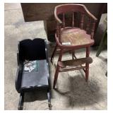 Childrenï¿½s Chair and Sled.