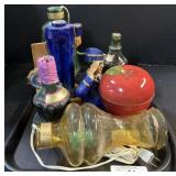 Wine Bottles, Hanging Lights, Whiskey Decanter.