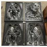 4 Metaphysique Halloween Wall Sculptures.