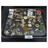 Costume Jewelry, Broches, Pins, Necklace.
