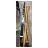Bamboo Tiki Torches, Vintage Skis.
