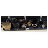 Redware Pottery Jugs, Planters & Mugs.