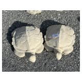 2 Concrete Turtle Garden Statues.