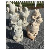 2 Concrete Frog Garden Statues.