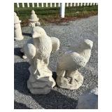 2 Concrete Eagle Garden Statues.