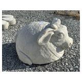 Concrete Cow Garden Statue.