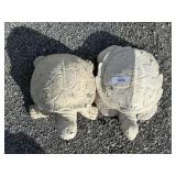 2 Concrete Turtle Garden Statues.