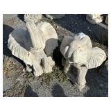 2 Concrete Elephant Garden Statues.