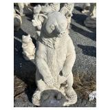 Concrete Bear Garden Statue.