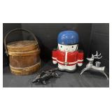 Toy Soldier Cookie Jar, Firkin Bucket.